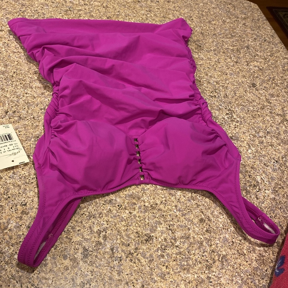 NWT Profile By Gottex Tankini Swim Top 6 Warm Viola (Top Only) - Picture 5 of 17